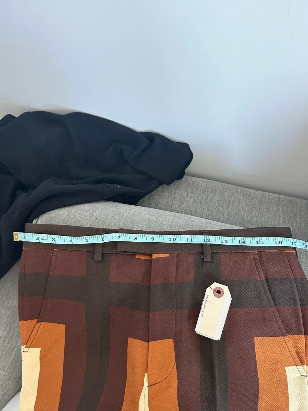 Gucci Men’s Brown and Tan Geometric Wide-Leg Trousers